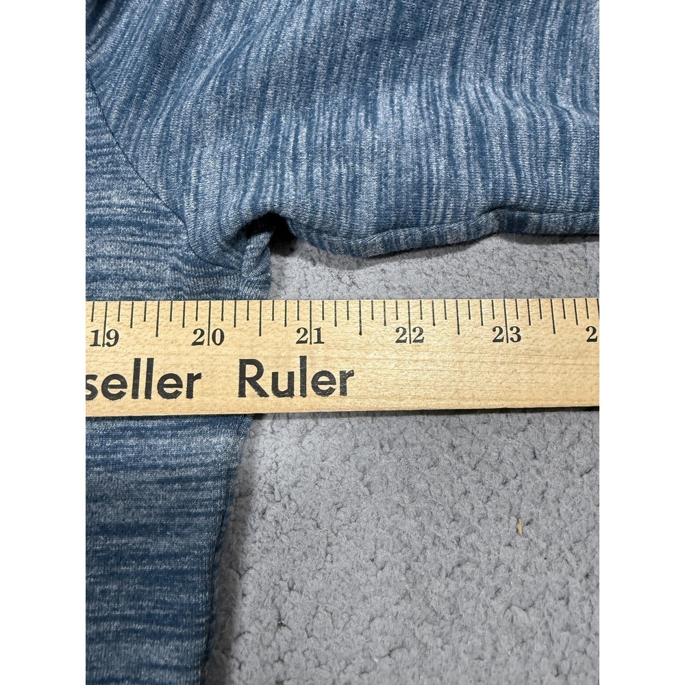 Lululemon Henley Shirt Mens Large Blue Long Sleeve Curved Hem Jersey Tee Casual - Picture 5 of 8